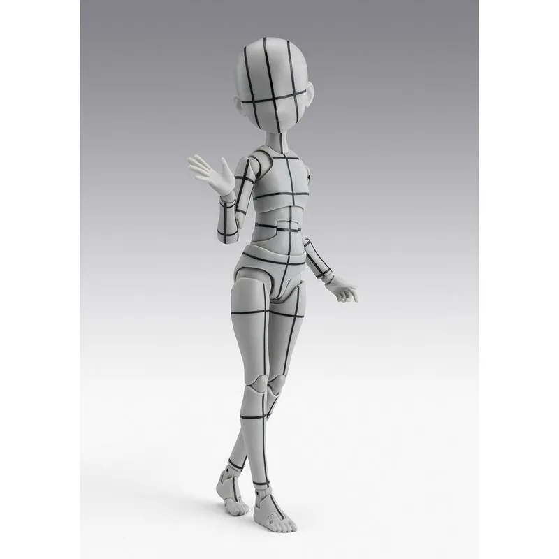 Figura S.H.Figuarts Body-Chan Ken Sugimori Edition Wireframe Gray Tamashii Nations · foto 1