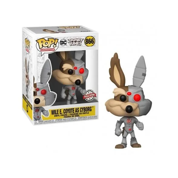 Figura Funko POP! DC Looney Tunes Coyote es Cyborg (Exclusivo) #866 · foto 1