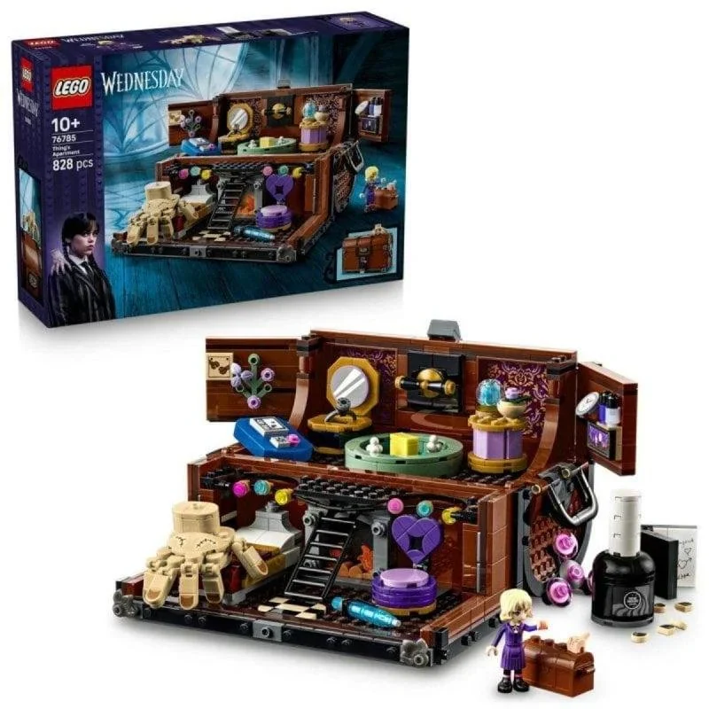Set LEGO Wednesday Baúl del Departamento de Dedos 76785 · foto 1